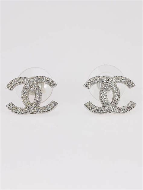 etsy chanel stud earrings|chanel swarovski earrings.